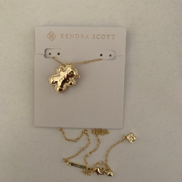 Kendra Scott Christmas Gingerbread Man Pendant Necklace - Picture 2 of 3